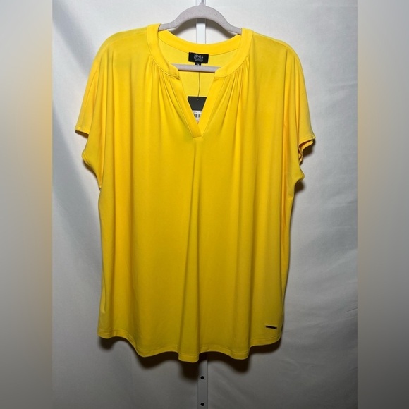 Jones New York Yellow Flowy Women’s Blouse - Picture 1 of 6